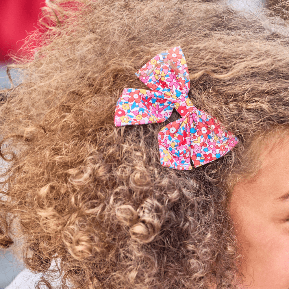Barrette Noeud Papillon Cocktail De Fleurs