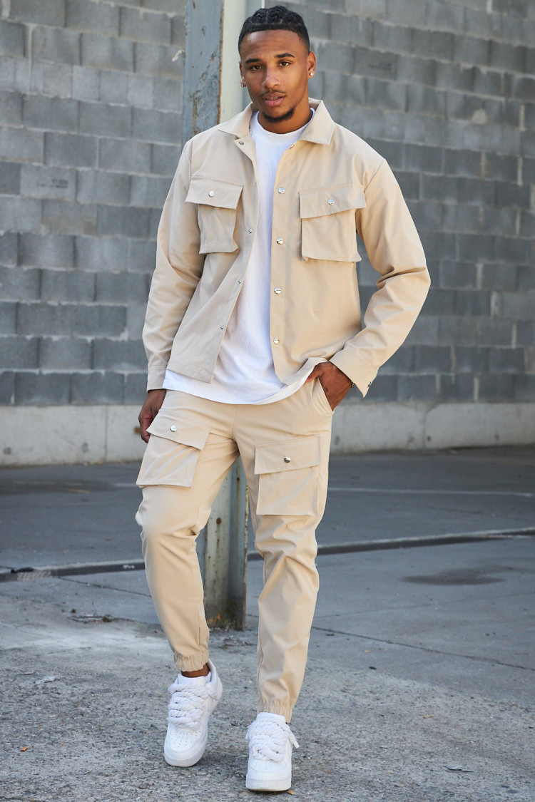 Ensemble 2 pièces veste + pantalon beige