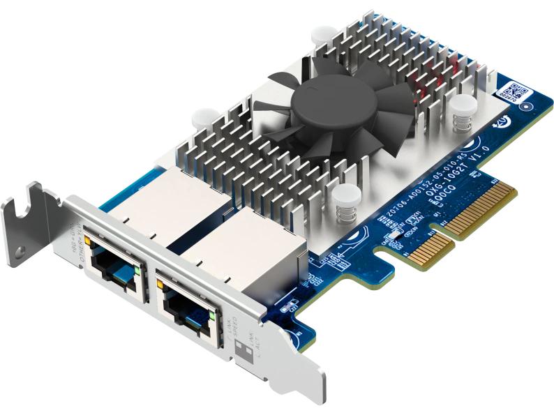 QNAP Erweiterungskarte QXG-10G2T 10 GbE (RJ45) Netzwerkerweiterungskarte mit fünf verschiedenen Geschwindigkeiten