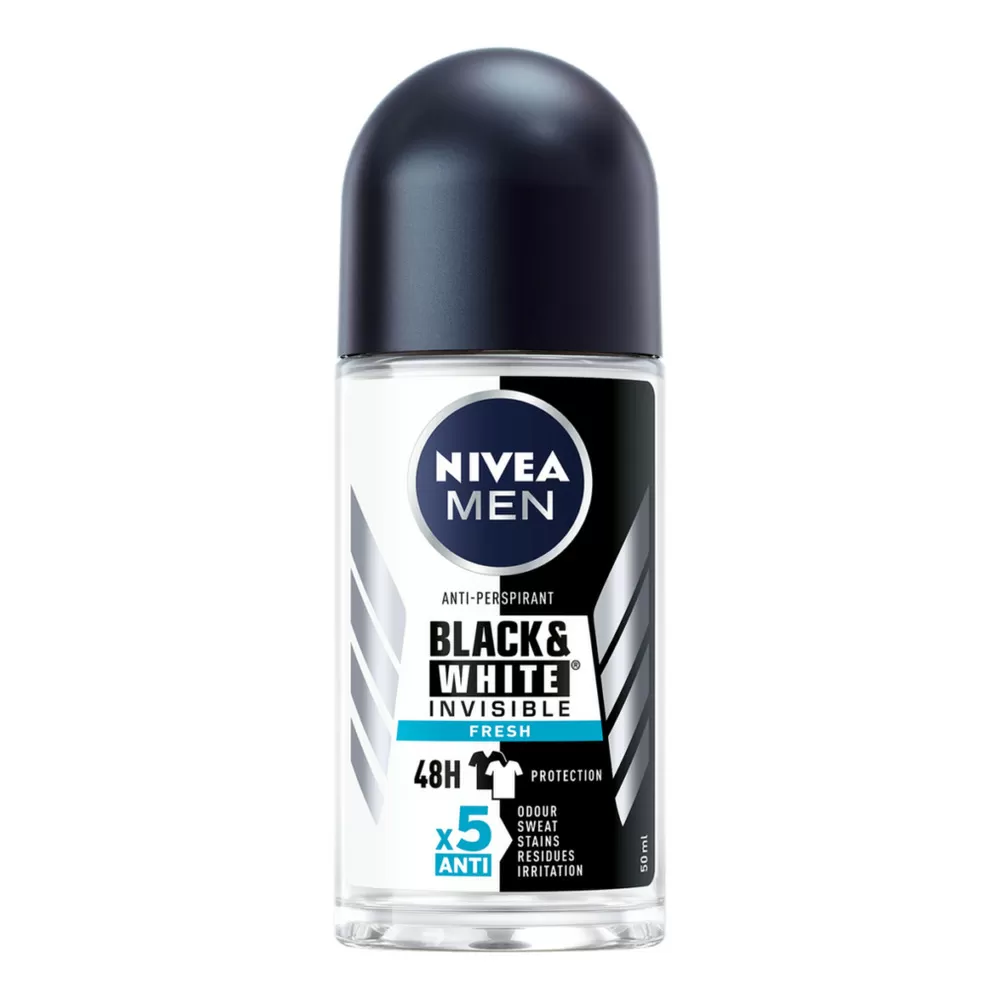 Nivea Men Black & White Invisible Fresh Deo Roll On - 50 ml.