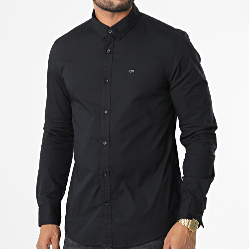 Chemise Manches Longues Stretch Poplin 0856 Noir