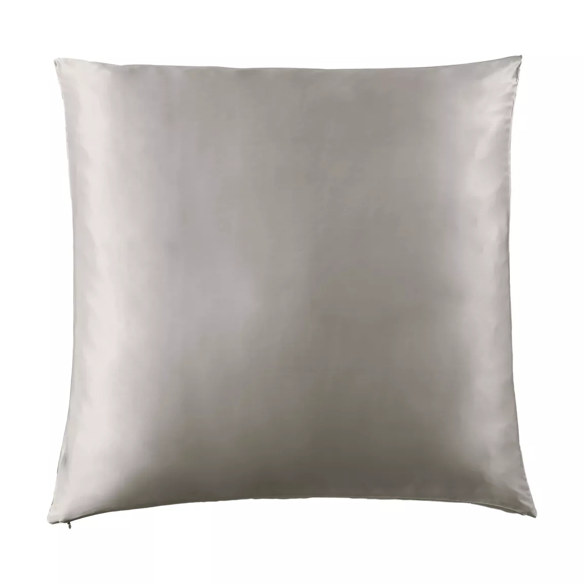 Taie d'oreiller carrée soie de mûrier (80 x 80 cm) Mizuki Gris clair