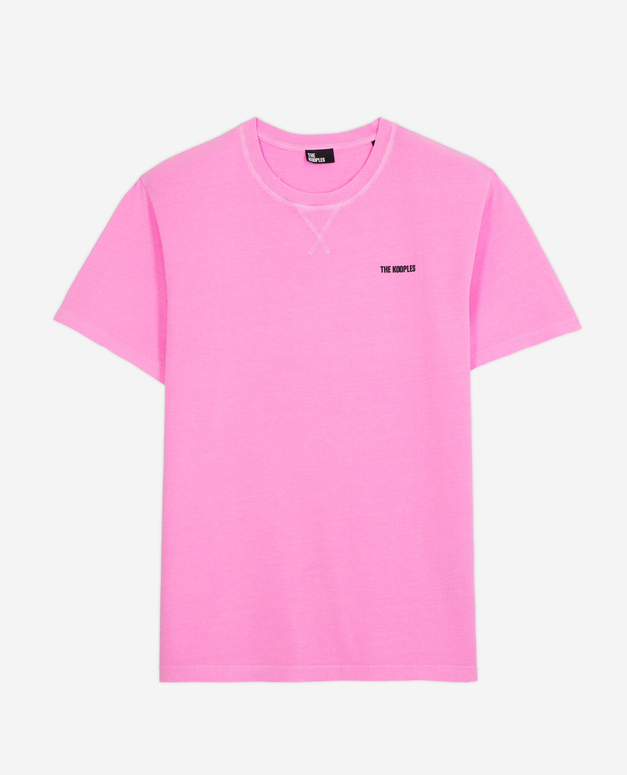 T-shirt rose fluo avec logo