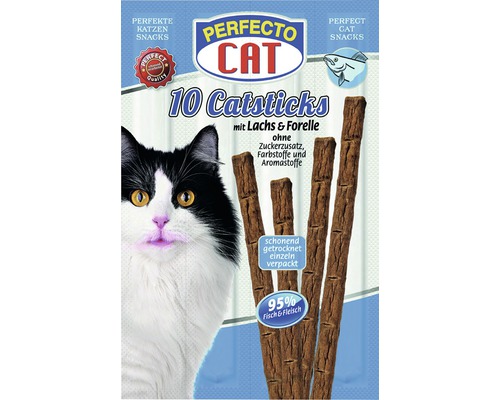 PERFECTO CAT Kattensticks Zalm & Forel 10 stuks