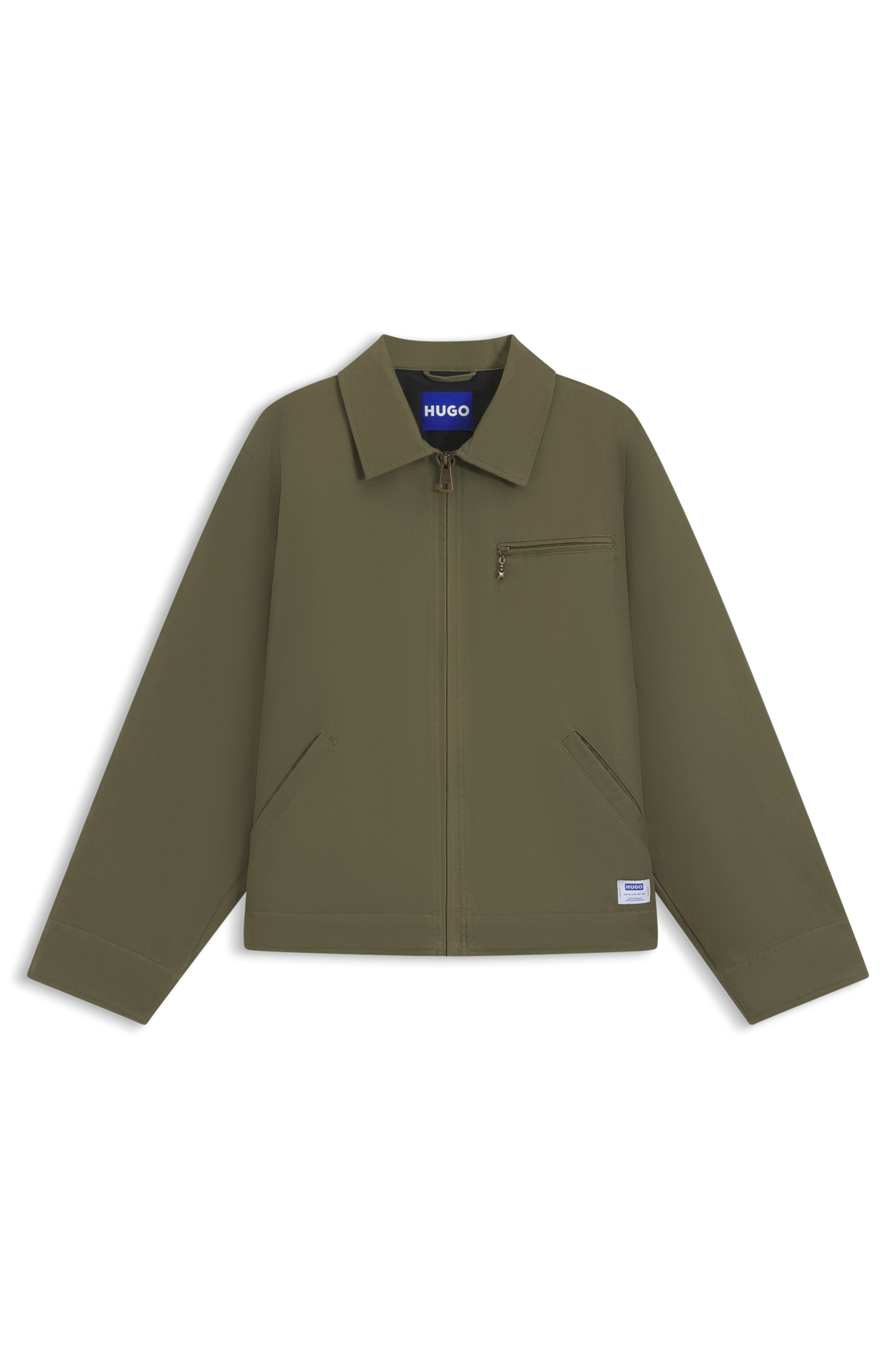HUGO Blue Canvasjacke »Blake« leicht wattiert, regular fit Overshirt Übergangsjacke Kurzjacke Bomber