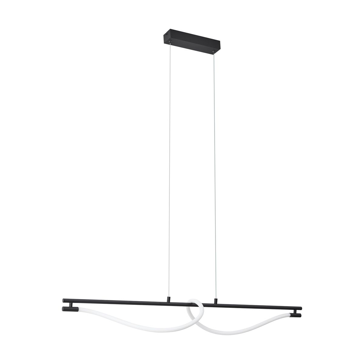 Moderne hanglamp zwart incl. LED 3-staps dimbaar - Twirl