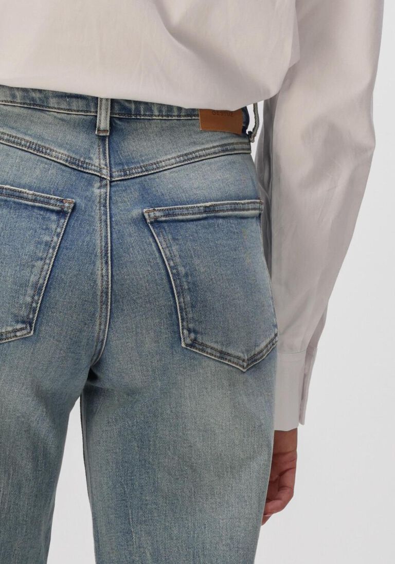 lichtblauwe gestuz straight leg jeans gzjade hw straight jeans