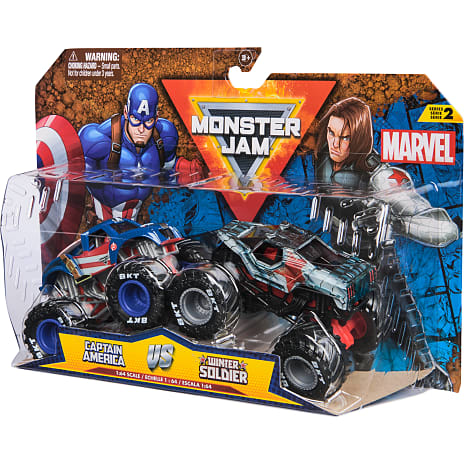 Monster Jam & Marvel legetøjsbiler 2-pak - flere varianter - assorteret