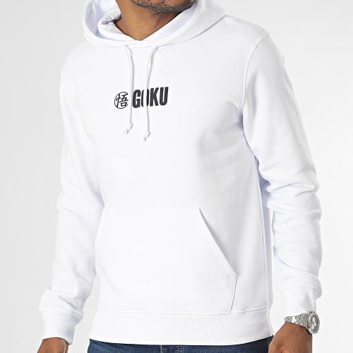 Sweat Capuche Goku Blanc