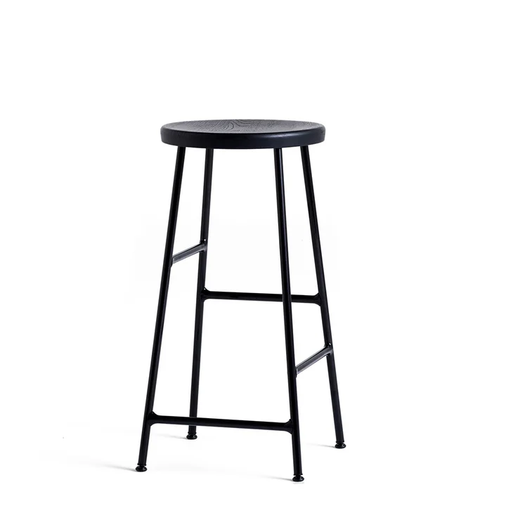 HAY - Cornet Barhocker Low H 65 cm, Eiche schwarz gebeizt / schwarz