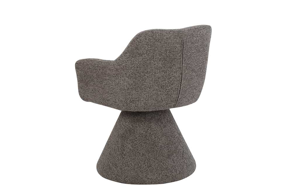 Drehbarer Stuhl AMBIENTO braun Strukturstoff 180° mit Auto-Return Polsterstuhl