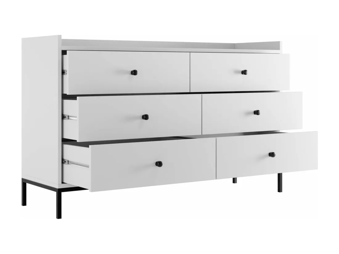 Commode Comfivo Etmore 101, Gris, Avec tiroirs, 80x130x40cm