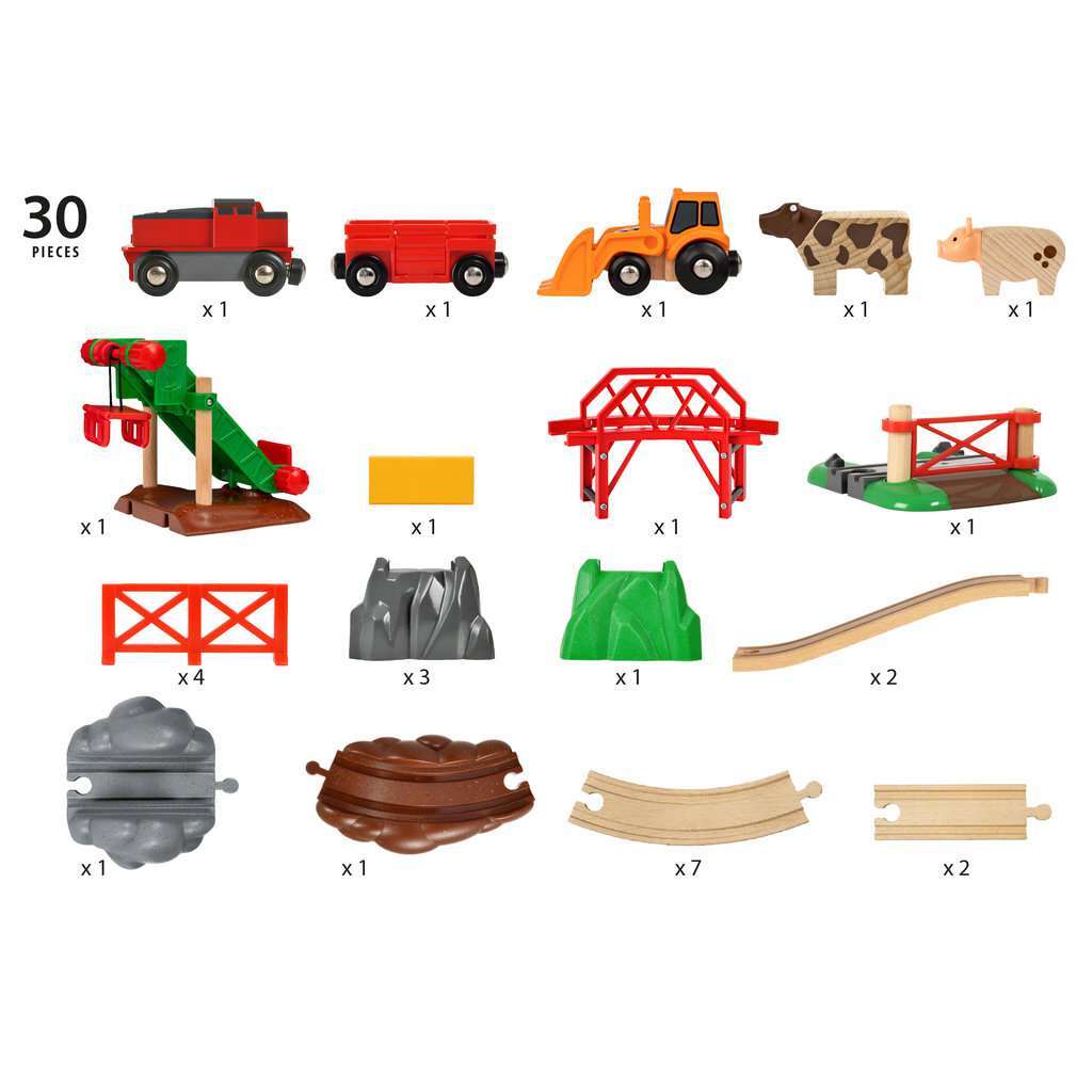 BRIO Spiel Großes Bahn Bauernhof-Set