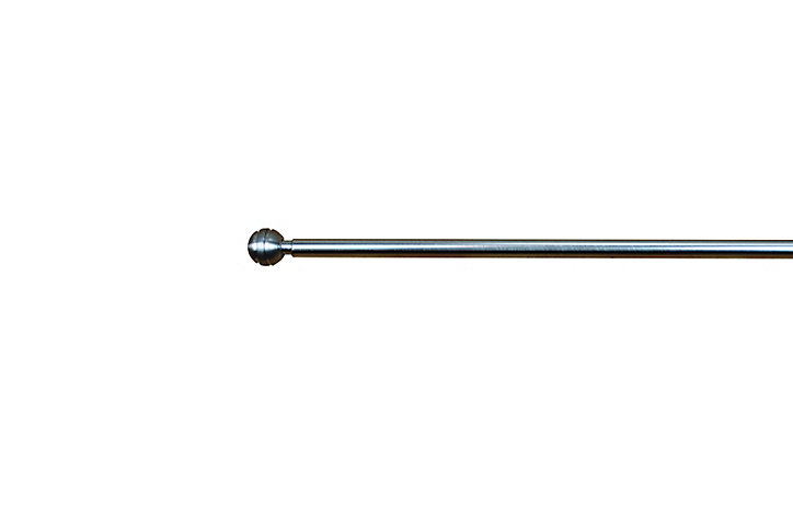 Kit barre de rideau GoodHome embout boule 50/80 Dokos Nickel