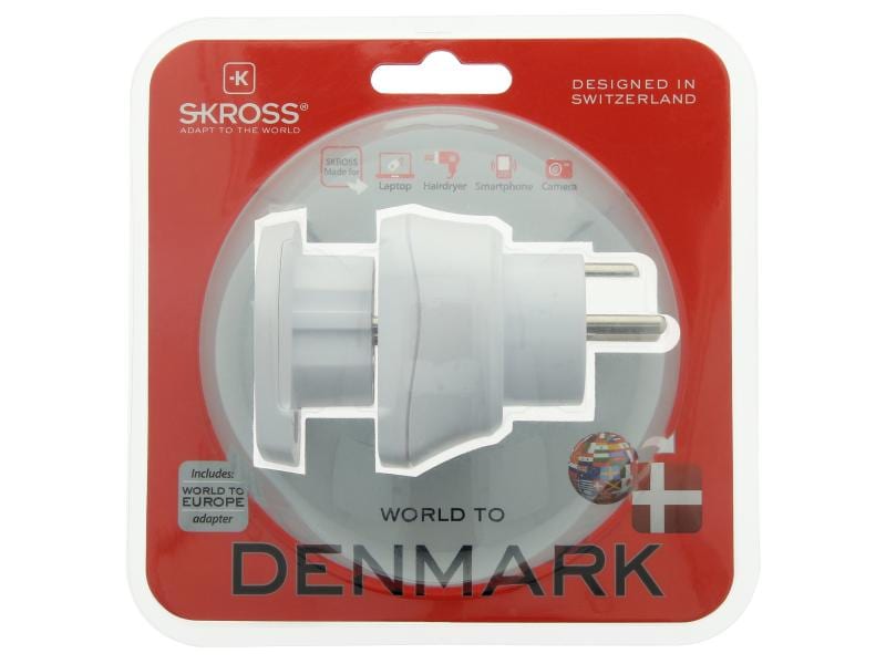 SKROSS Reiseadapter Combo World – DNK 2 in 1 Lösung