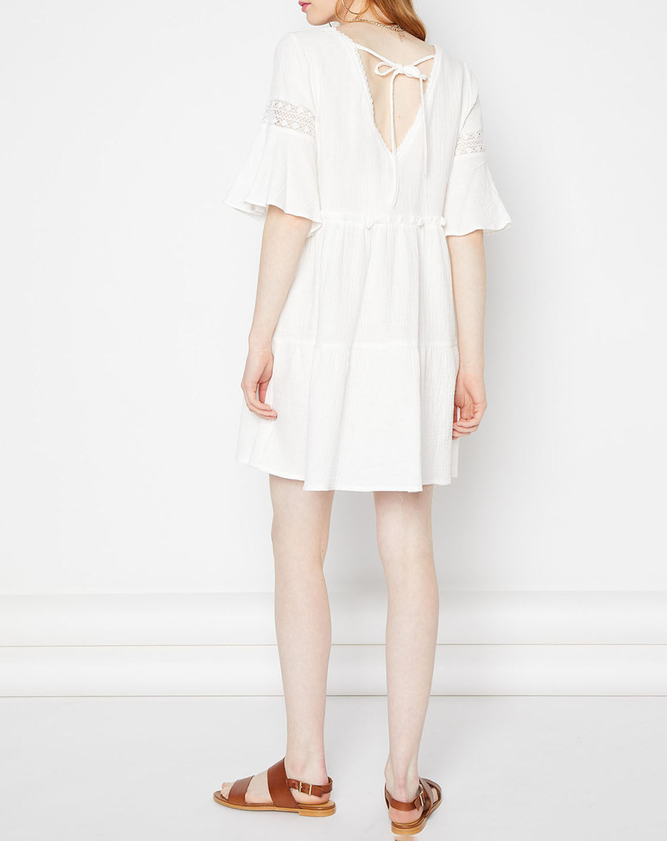 La Petite Etoile Robe gaufrée Manvela blanche