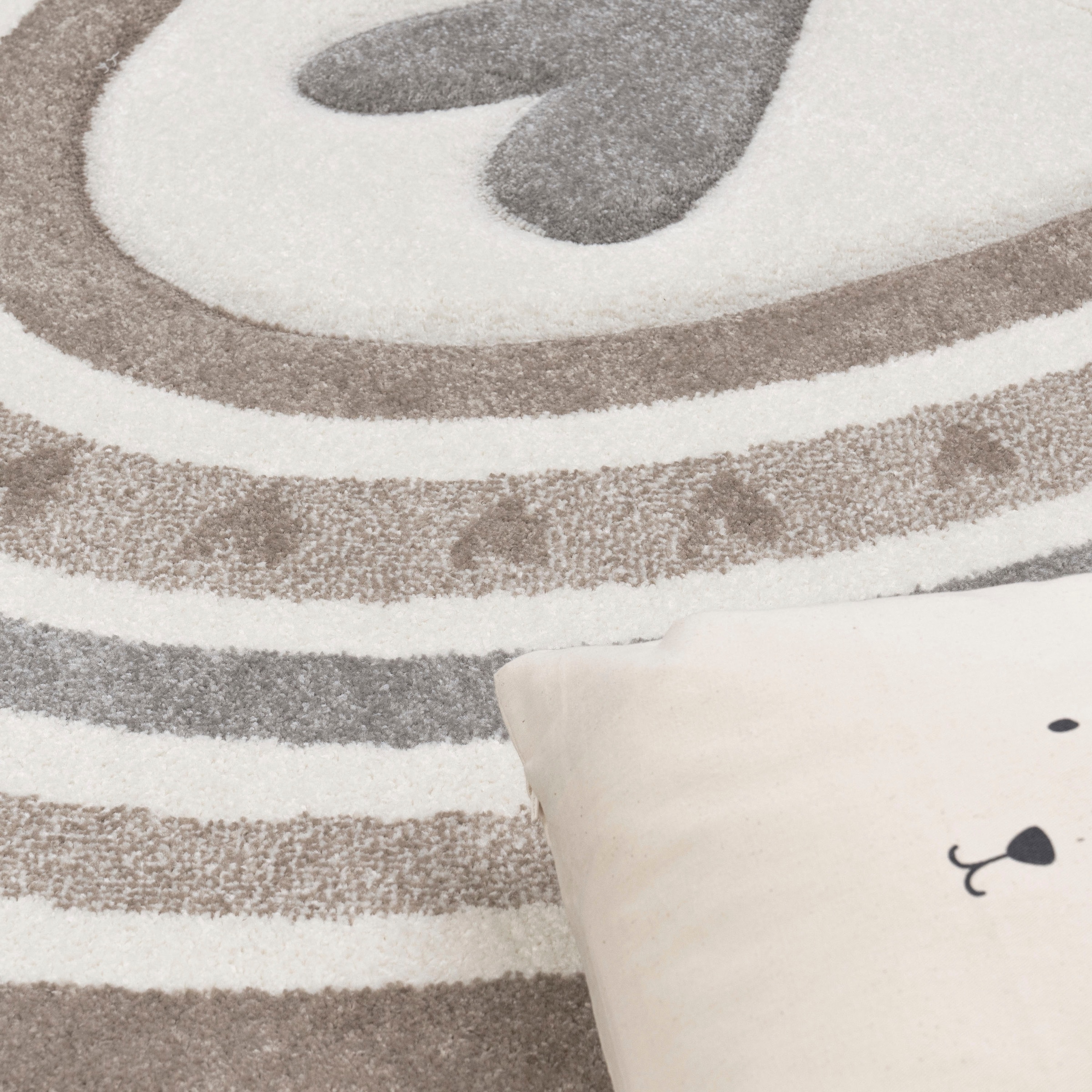 Paco Home Kinderteppich »Cosmos 351« rechteckig 16 mm Höhe Kurzflor, Spielteppich, Motiv Regenbogen & Herz, Kinderzimmer