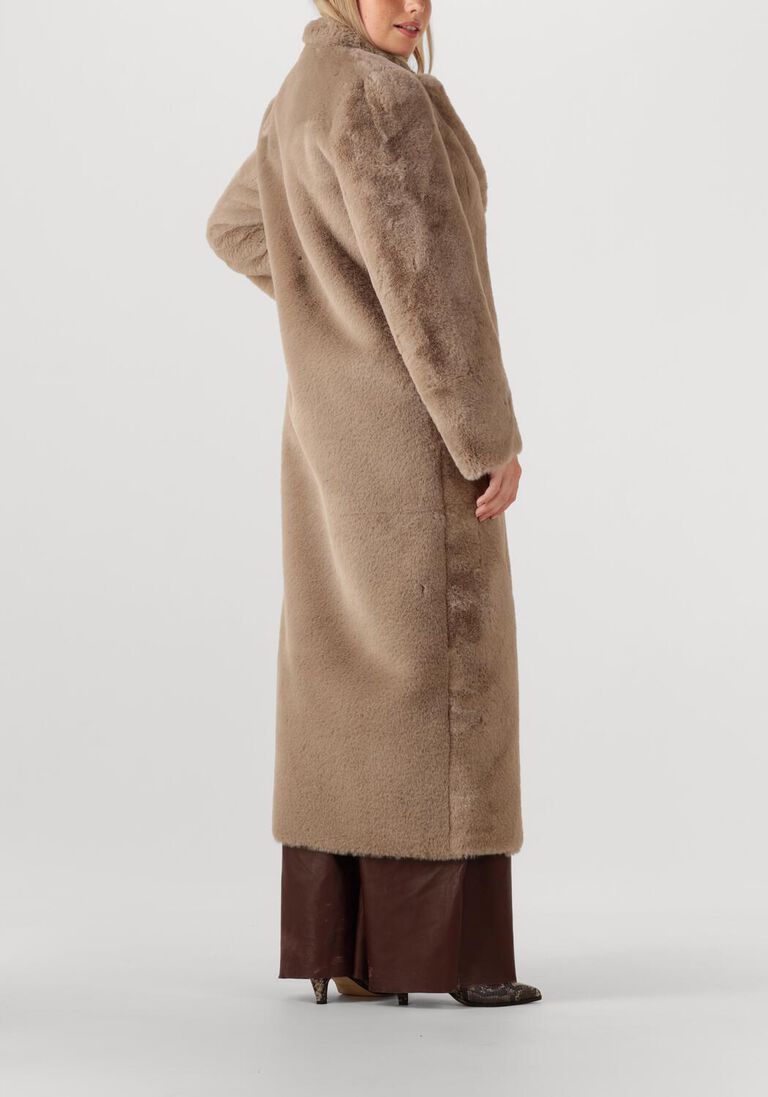 beige ibana faux fur jas camia