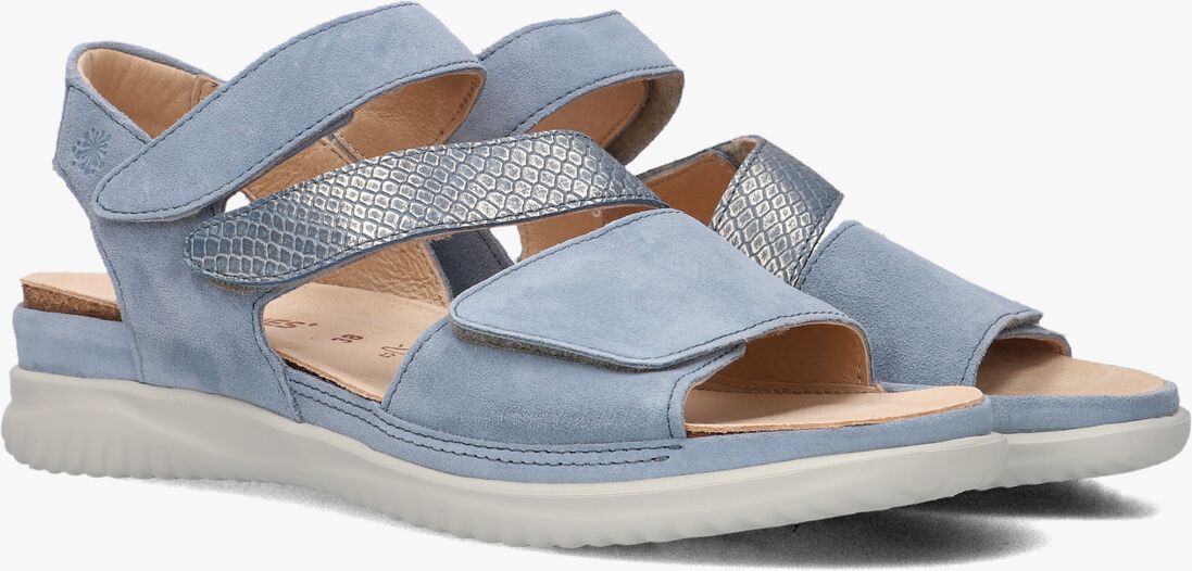 blauwe hartjes platte sandalen breeze
