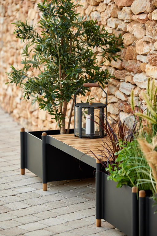 Cane-Line Sticks plantenbak 57x57 Sand