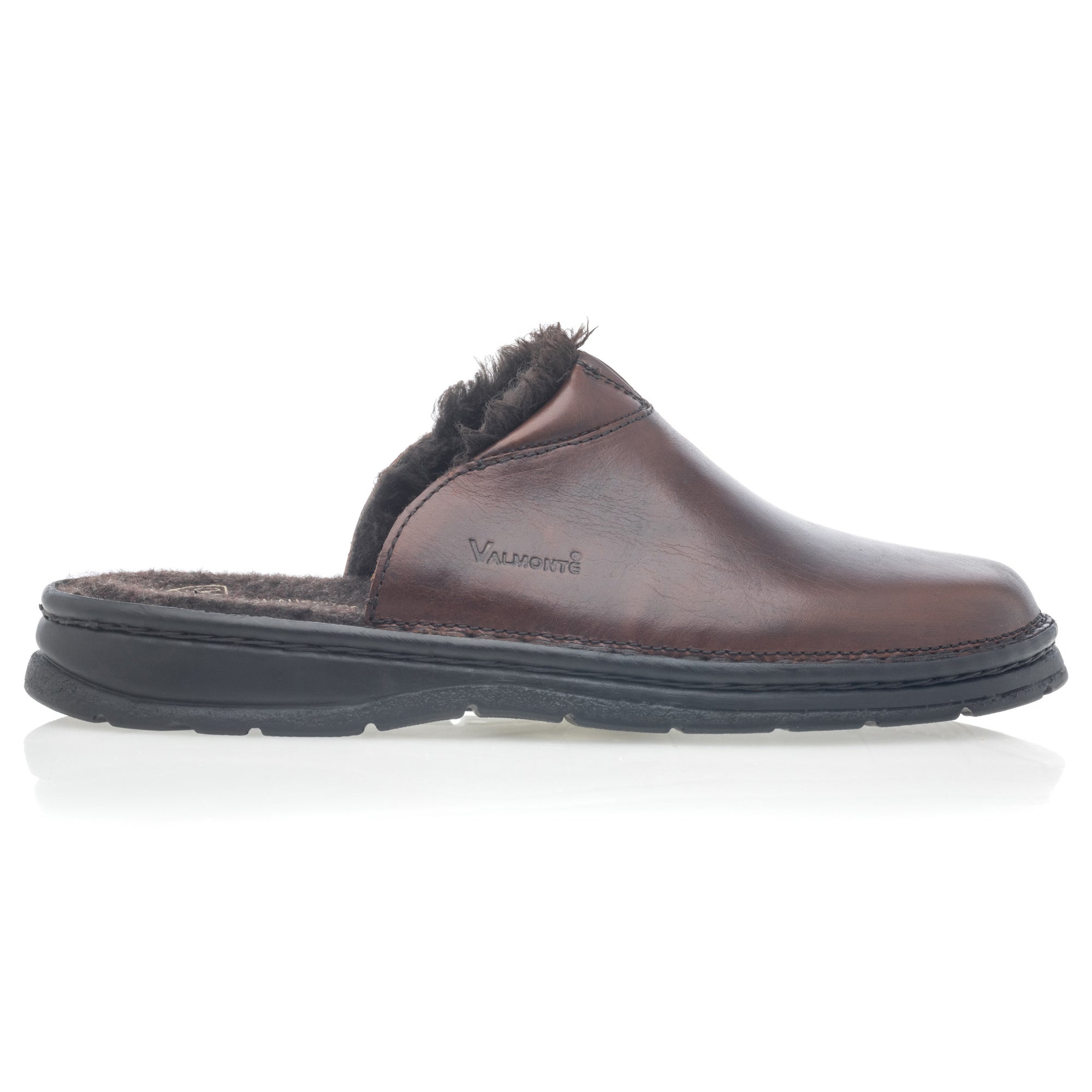 Sabots Homme en cuir cognac