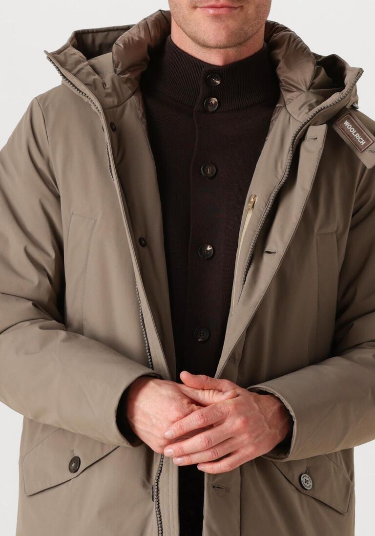 taupe woolrich parka's stretch arctic parka