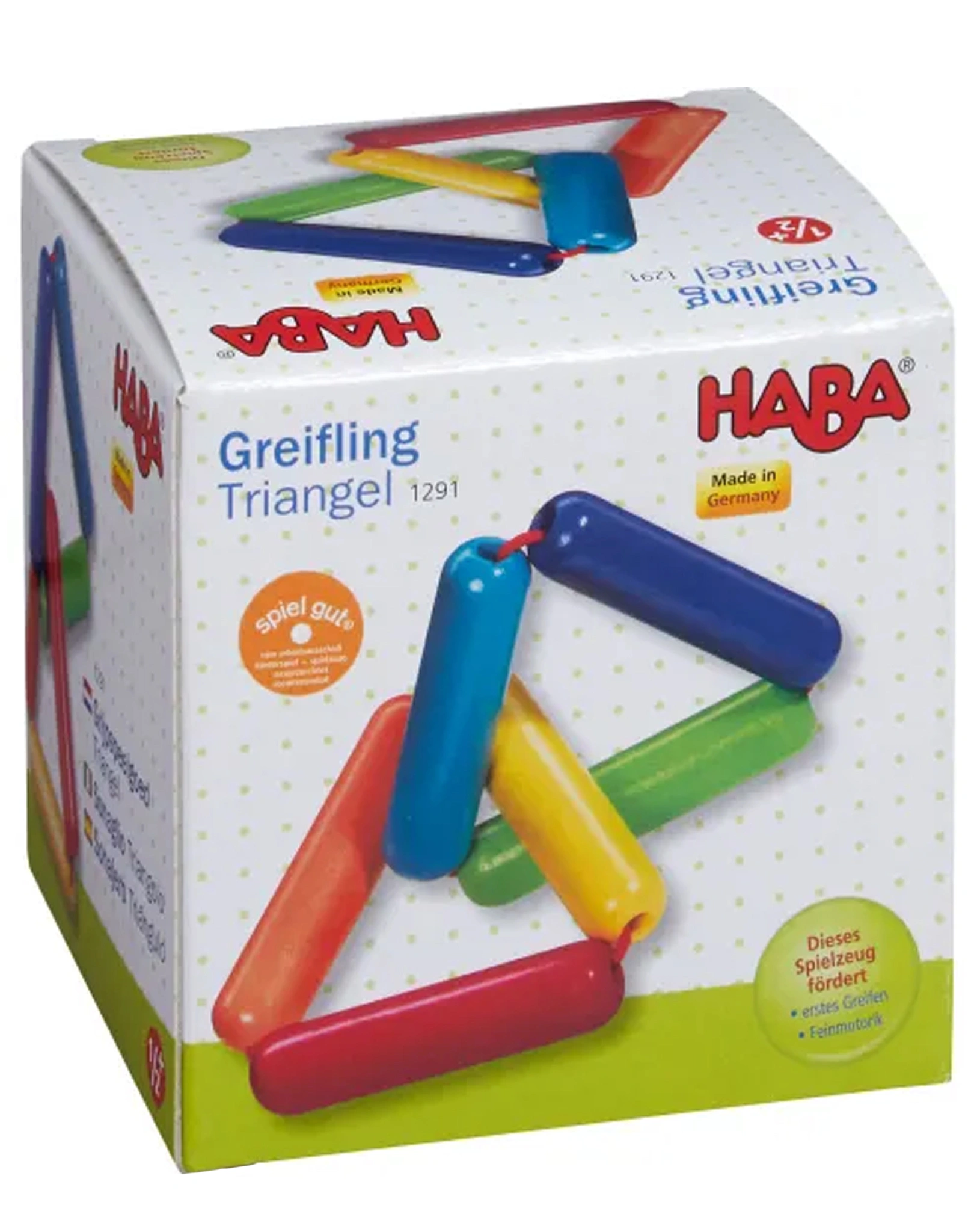 Holz-Greifling TRIANGEL in bunt