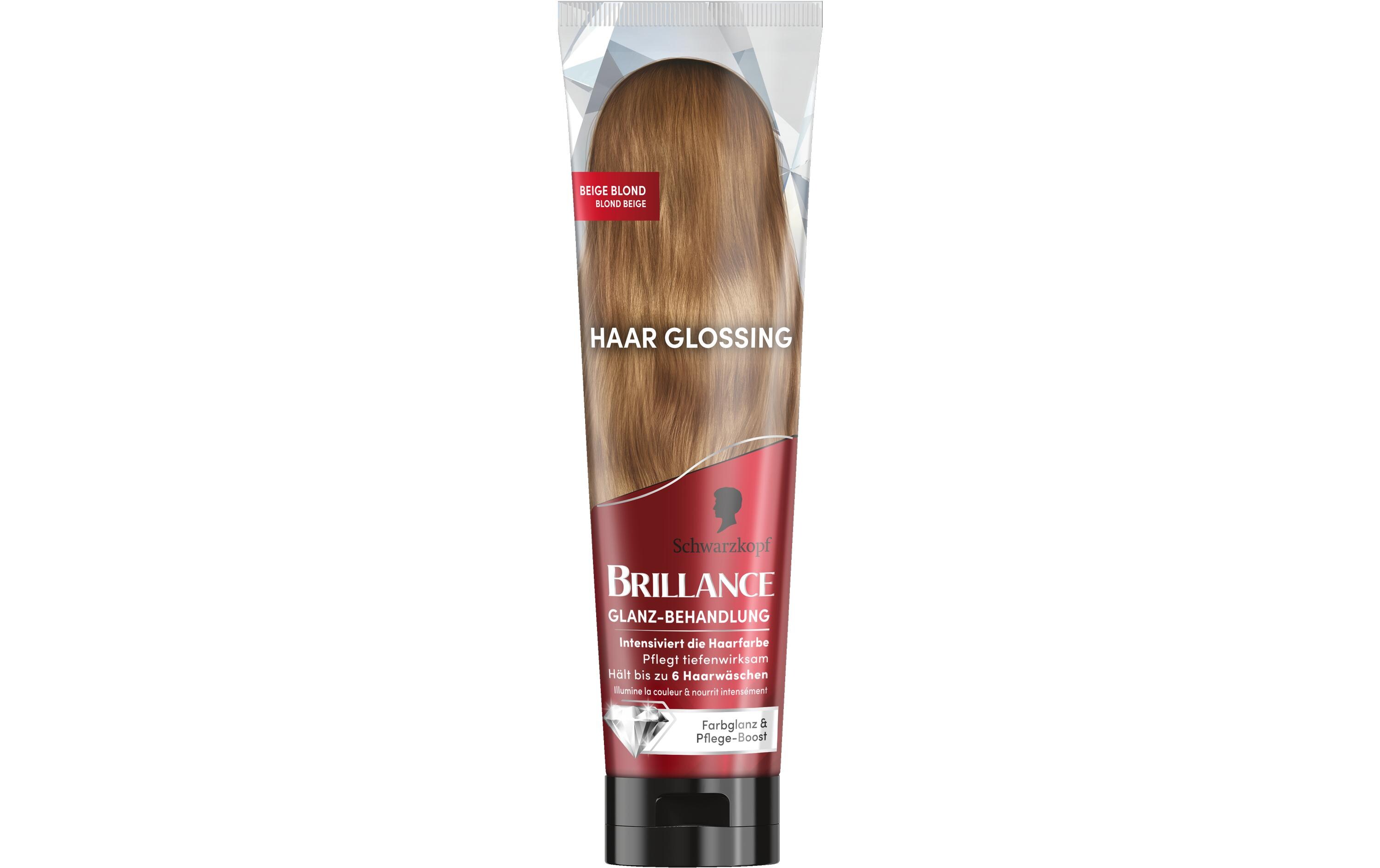 Haarcoloration Brillance Glossing Beige BlondColoration intensiviert die Haarfarbe und pflegt tiefenwirksam