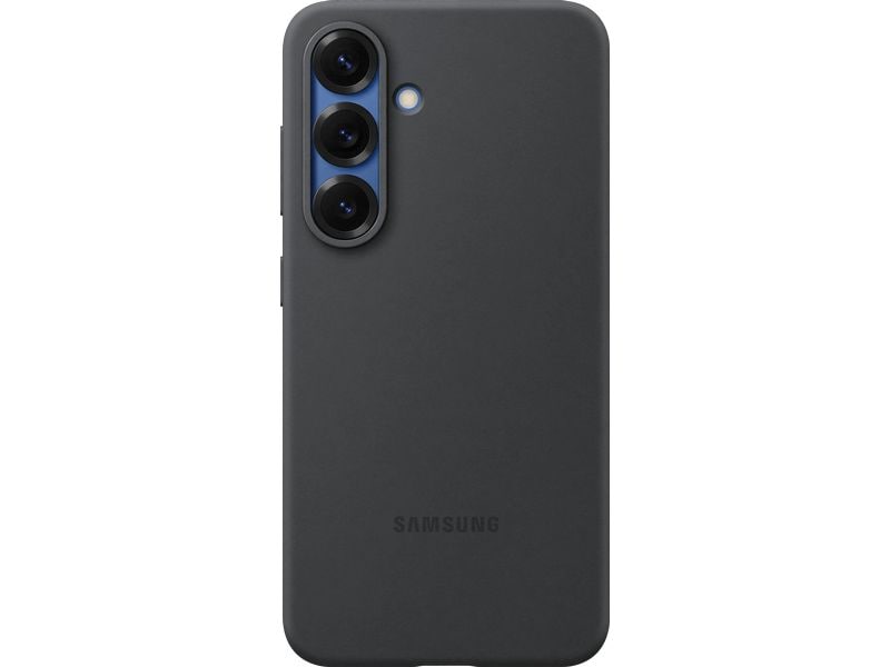 Samsung Back Cover Silicone Galaxy S25 Schwarz Moderne Handyhülle aus ultradünnem und griffigem Silikon für das  Samsung Galaxy S25