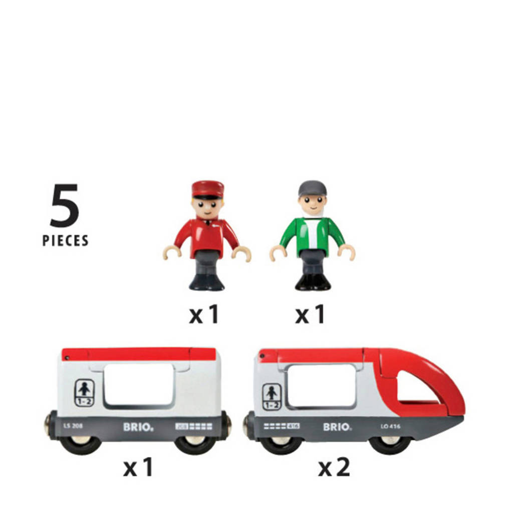 houten Rode passagierstrein - 33505