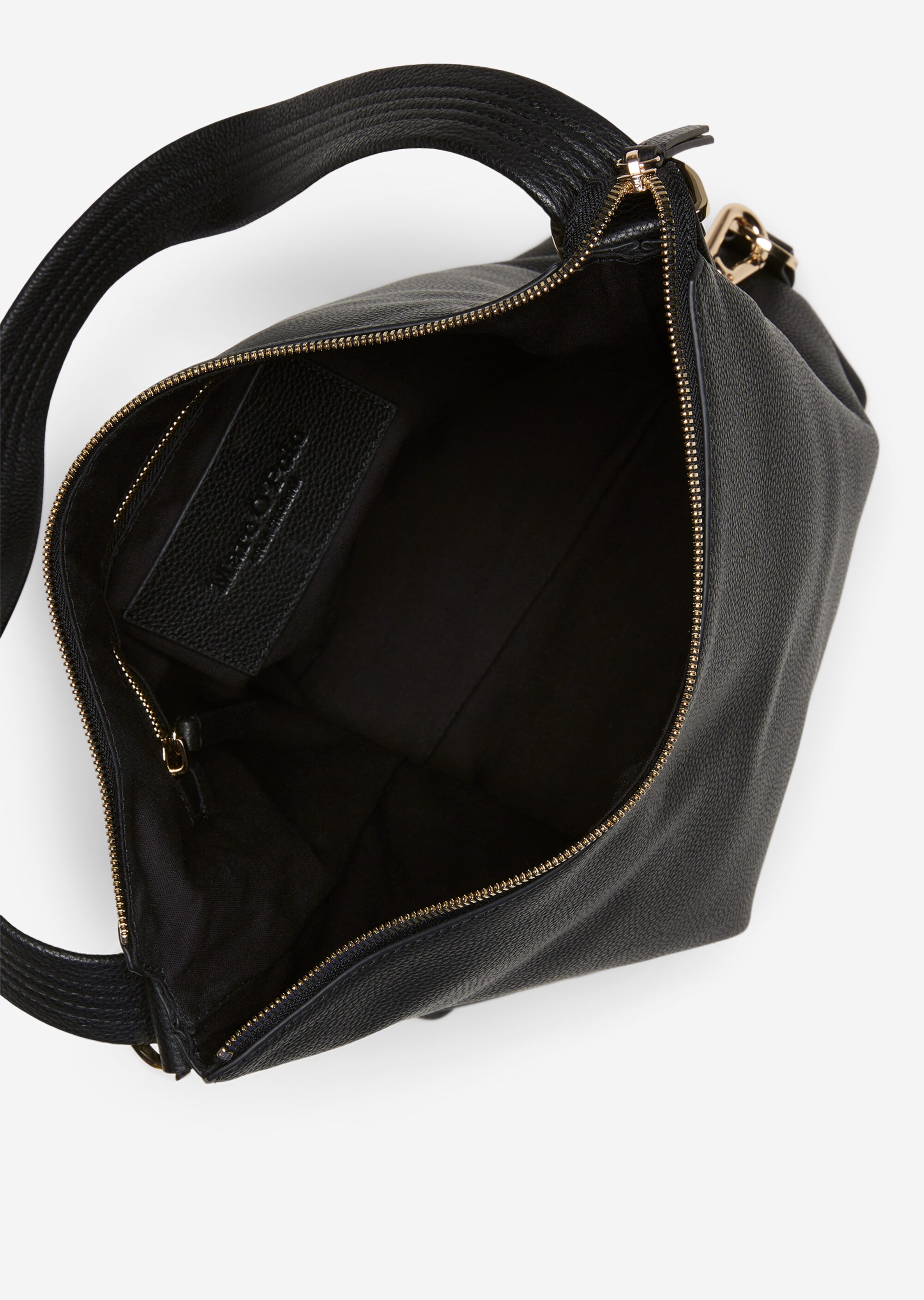 Hobo Bag medium aus fein genarbtem Leder