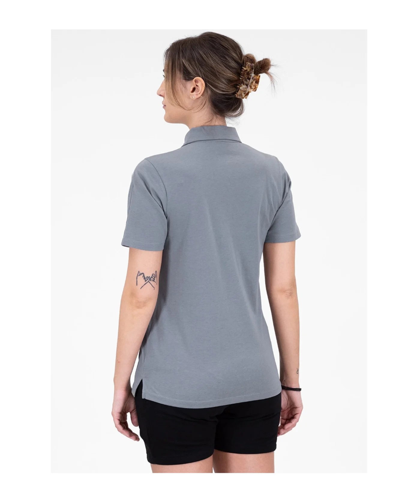 JAKO Power Poloshirt Damen Grau Weiss F840