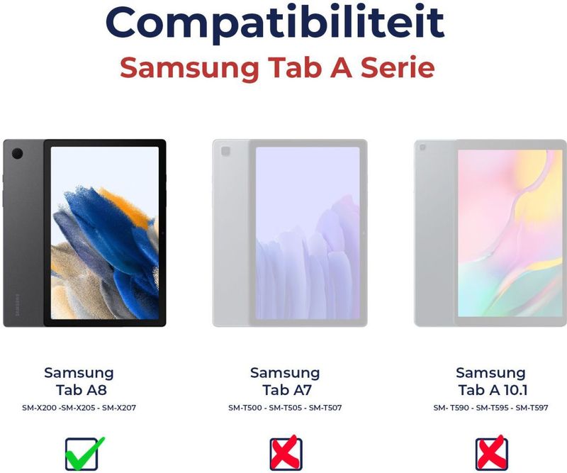 Rosso - Element - Hoes - Bruin - Voor Samsung Galaxy Tab A8