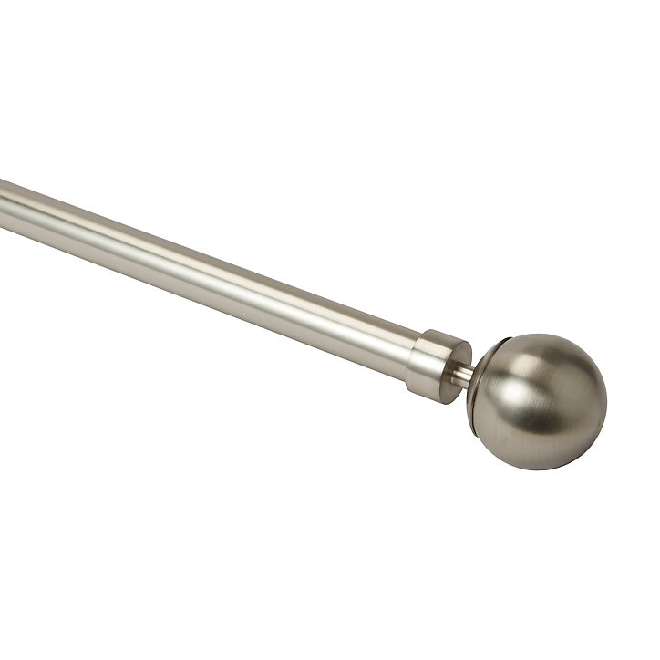 Kit de tringle à rideau extensible double embout boule Athens GoodHome 200/330 cm Ø19mm gris