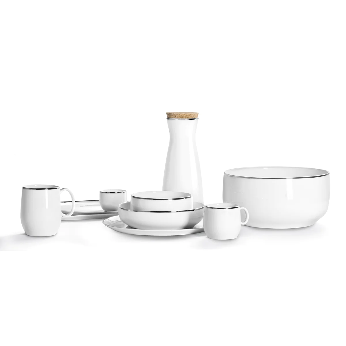 Yaka Argentic - Assiette salade et pâtes 20 cm (lot de 6) Médard de No