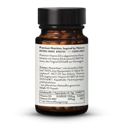 Sunday Natural Products  Vitamin d3 + k2 mk7 kapseln10.000IE + 200µgHochdosiert