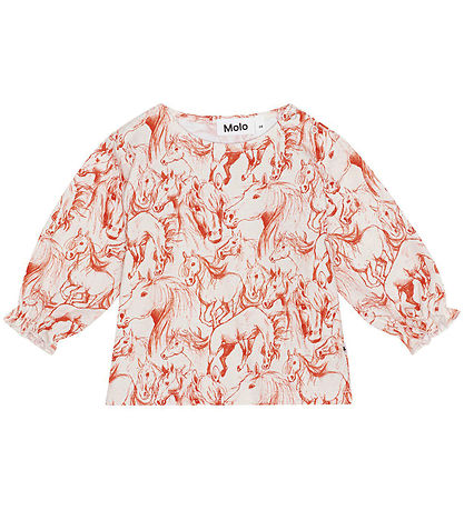 Molo Bluse - Elina - Rote Pferde