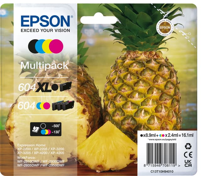Epson Multipack 604 blækpatron (XL-sort)