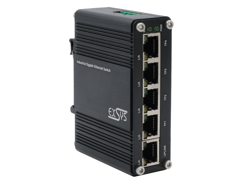 Exsys Switch EX-62020 5 Port Mini 5-Port Industrial Gigabit Switch