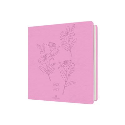 Agenda Summerside 16 bureau - 1 semaine sur 2 pages - rose - Oberthur
