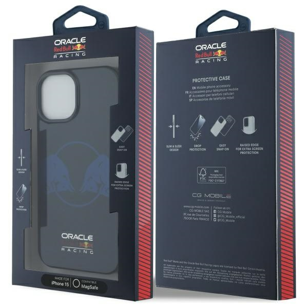 iPhone 15 MagSafe Hardcase Hülle IML Two Bulls (RBHMP15S24HIDBV) - Marineblau