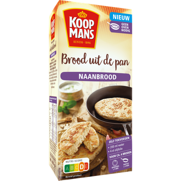 Koopmans Brood uit de Pan Naanbrood flatbread bakmix