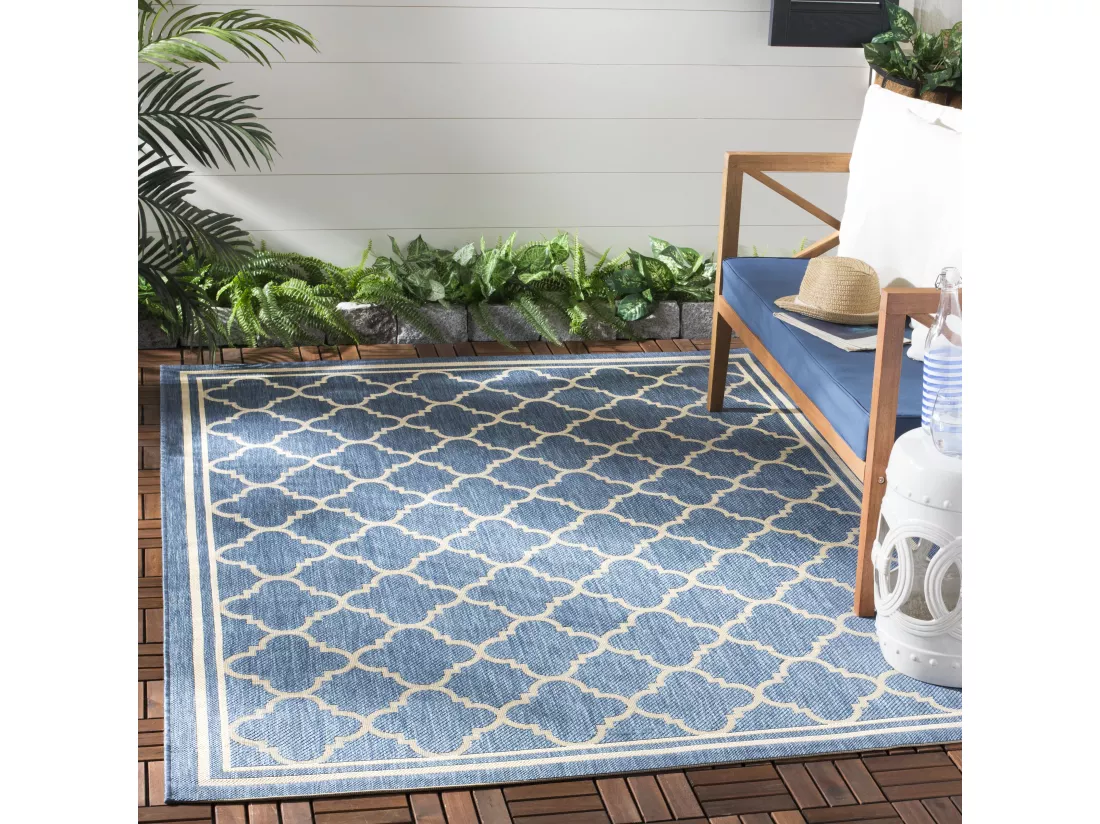 Tapis Blue & Beige 122 X 170 cm - Bleeker