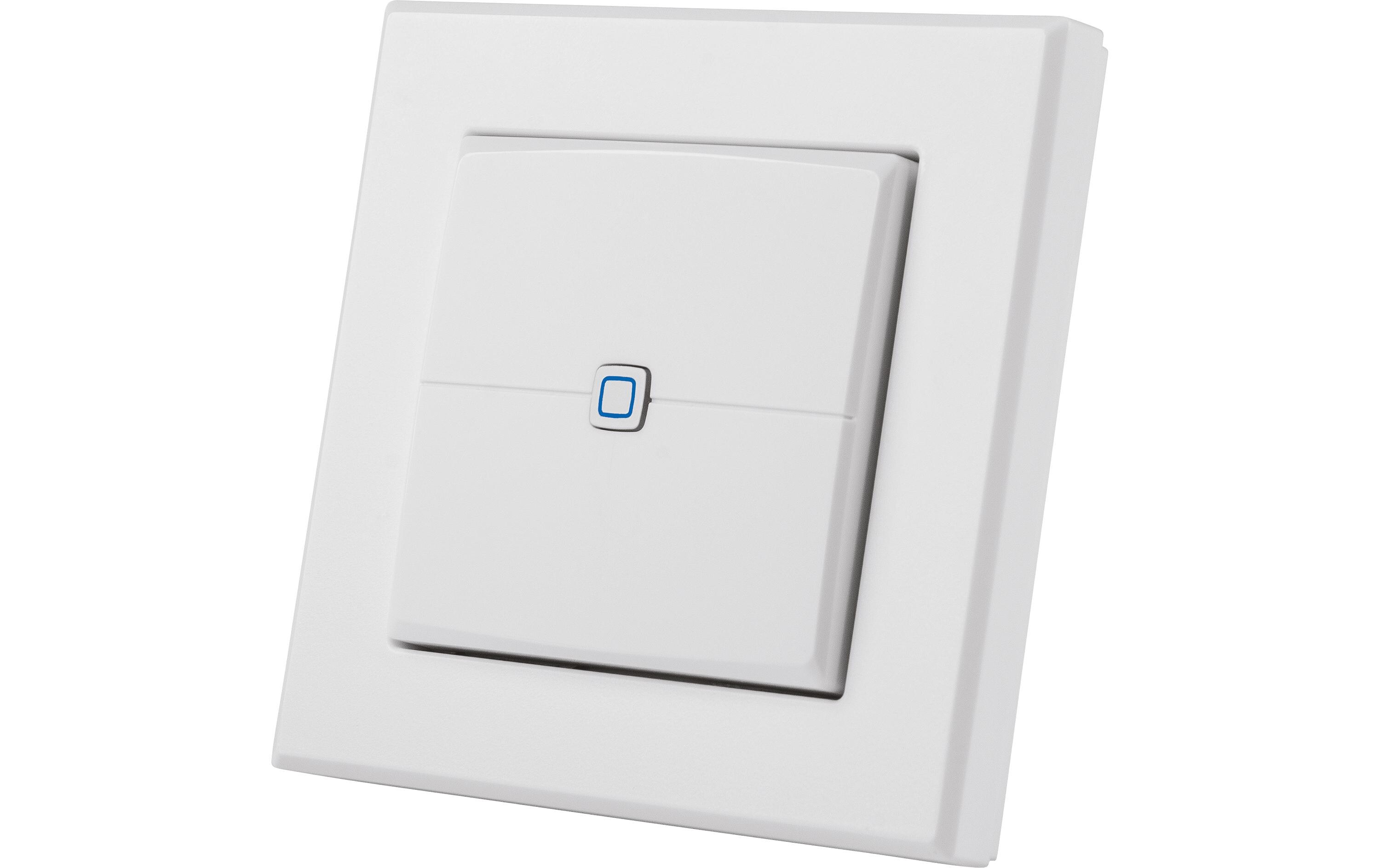Smart Home Wired Wandtaster 2-fach, WeissWandtaster mit 2 Tasten fürs Smart Home HmIPW-WRC2, HmIPW-WRC2-A