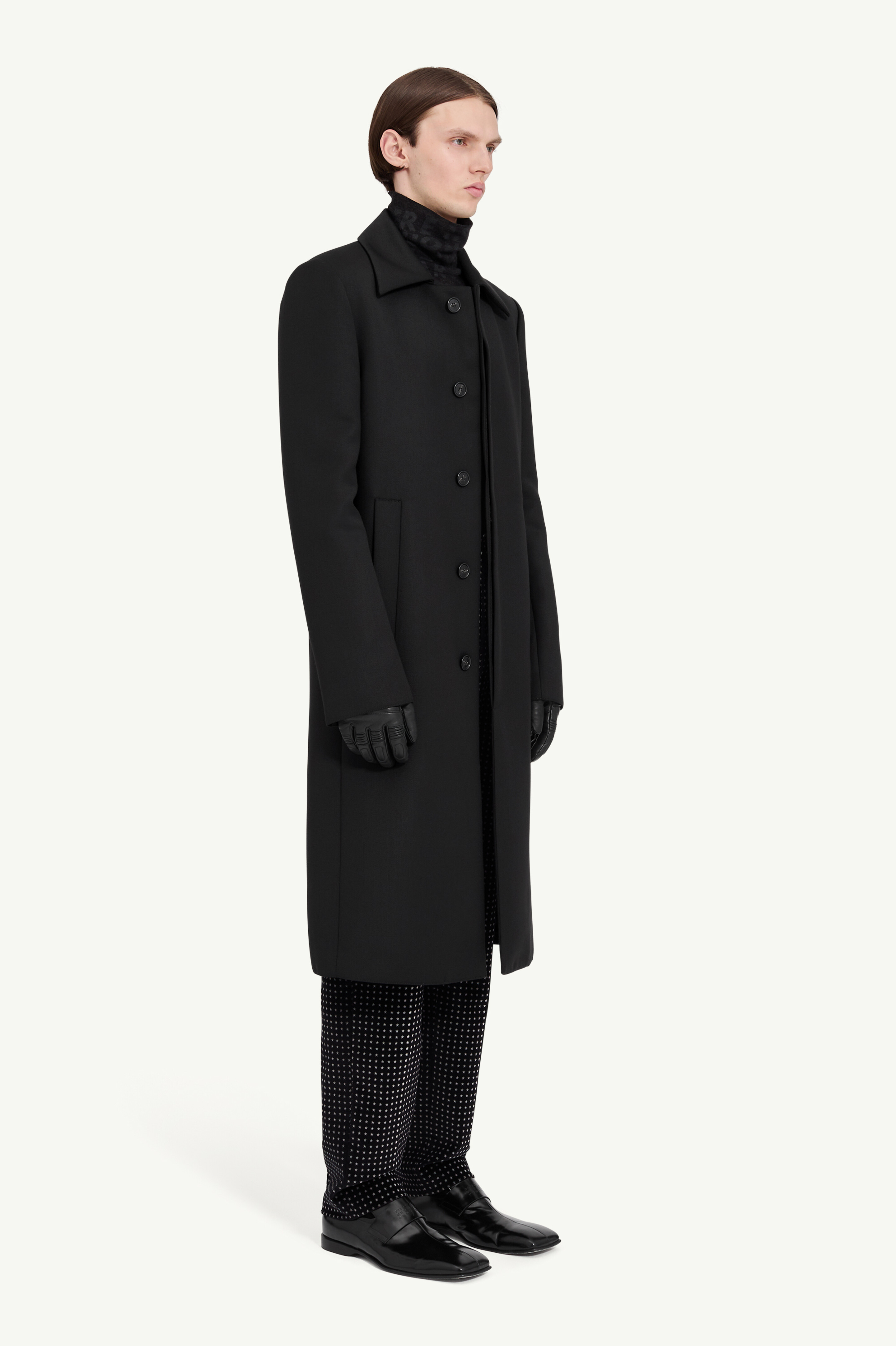 Manteau à la coupe précise en laine pour homme | MM6
