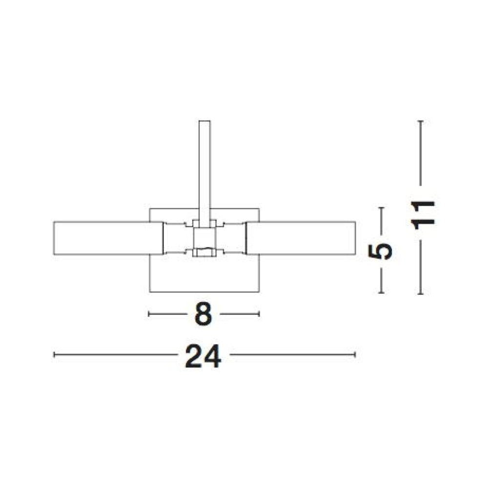 Dritto spiegellamp in wit en chroom G9 2-lichts IP44