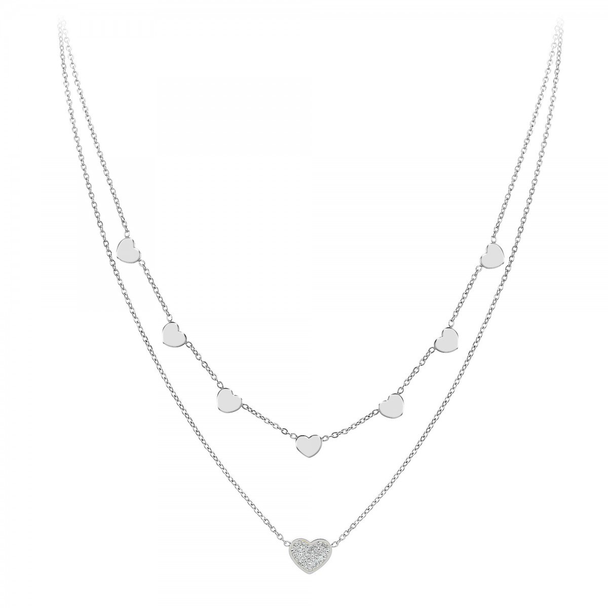 Collier multi rangs et coeurs par SC Bohème