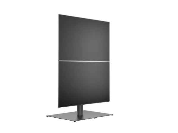 Multibrackets M Public Display Stand 180 HD Back to Back Black w. Floorbase - Stativ - for 2 LCD displays - aluminium, stål - sort - skærmstørrelse: 55