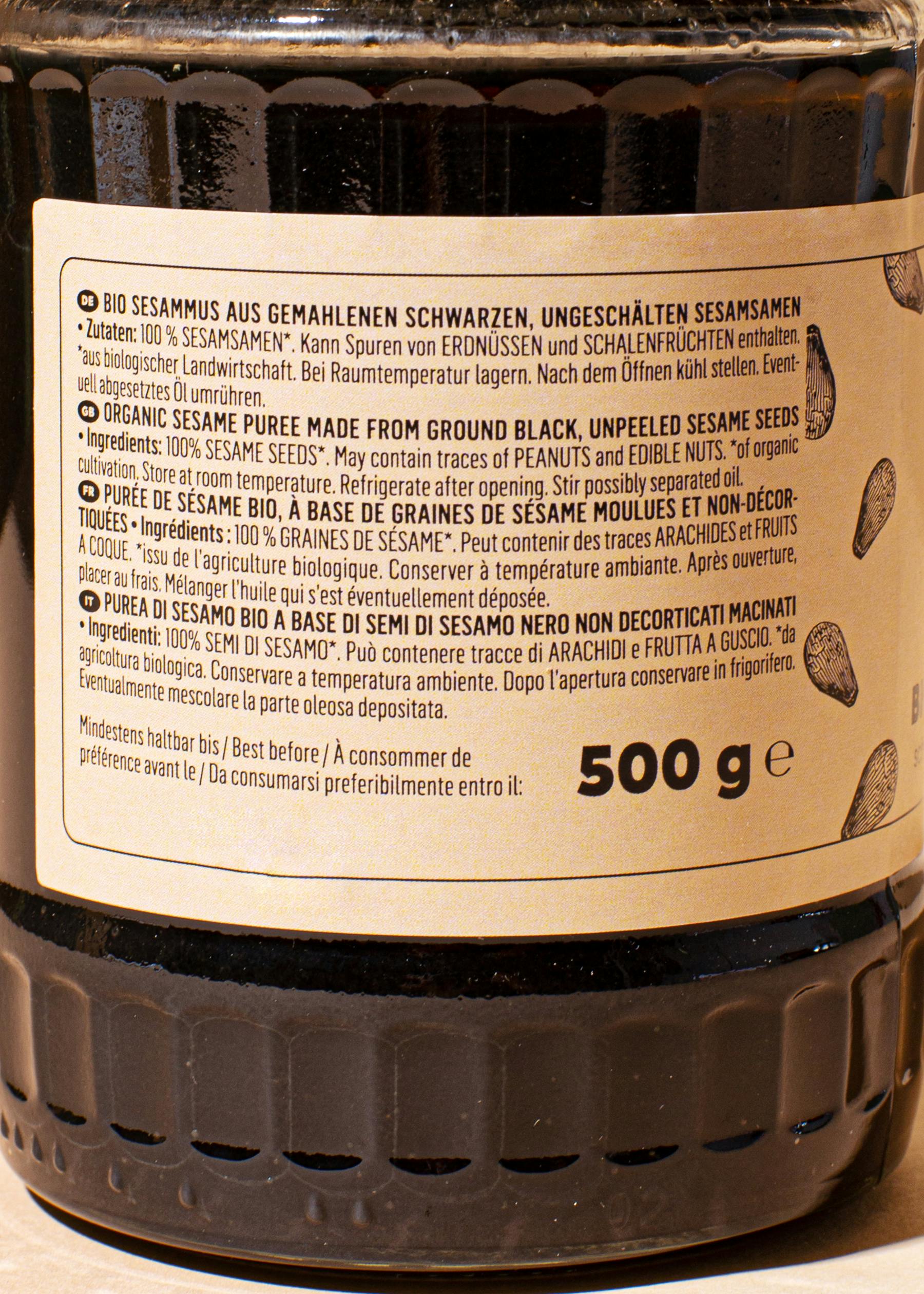 Schwarzes Bio Tahin 500 g