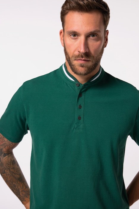 T-Shirt, Tracht, Halbarm, Piqué, Collegekragen, bis 8 XL